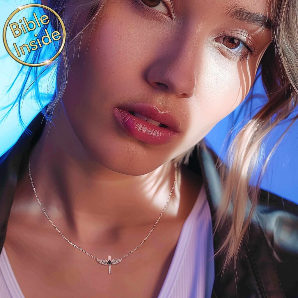 Jewish Christian Necklace Featuring Star of David With Wings by My Nano Jewelry